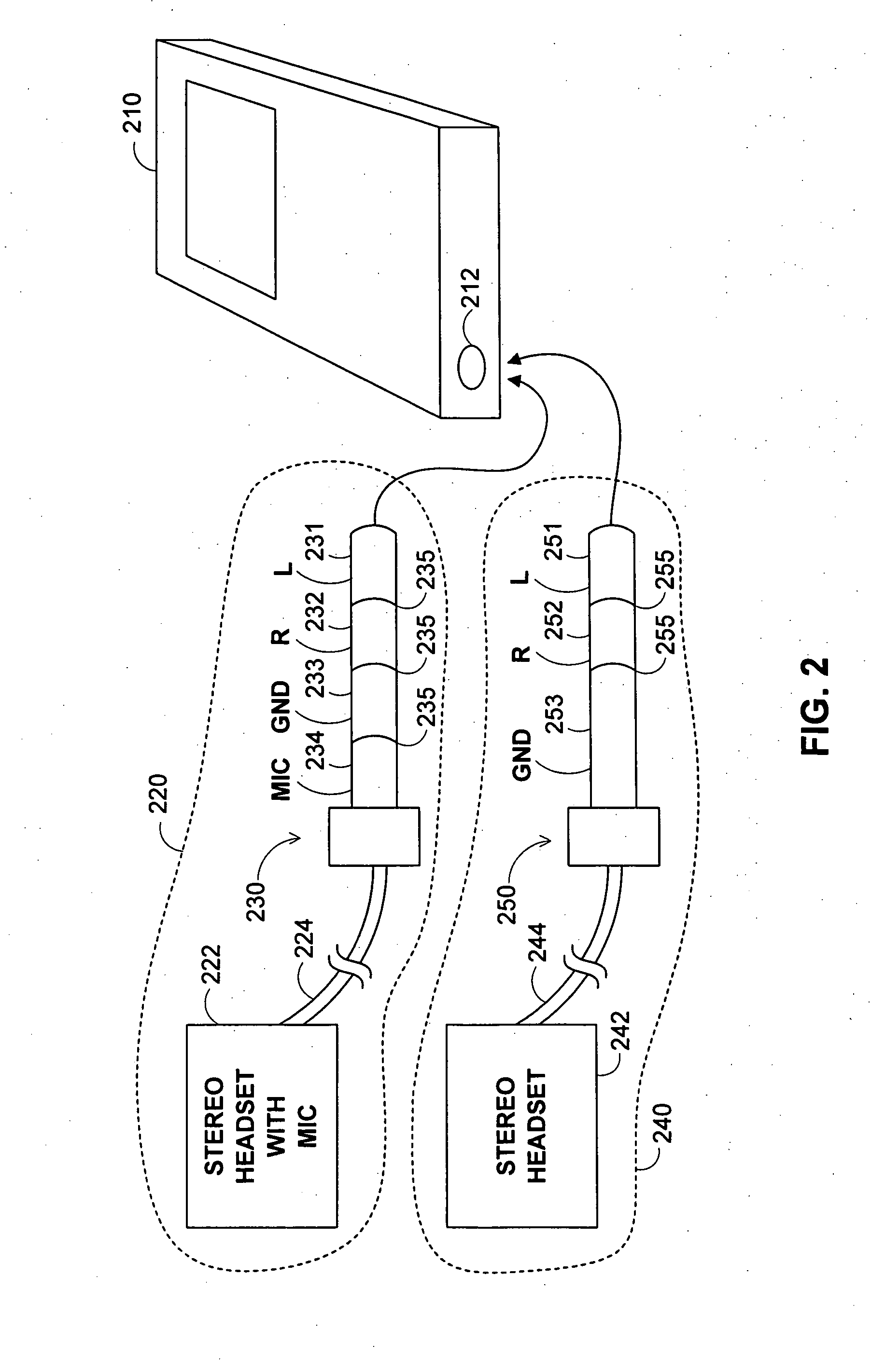 Audio I/O headset plug and plug detection circuitry