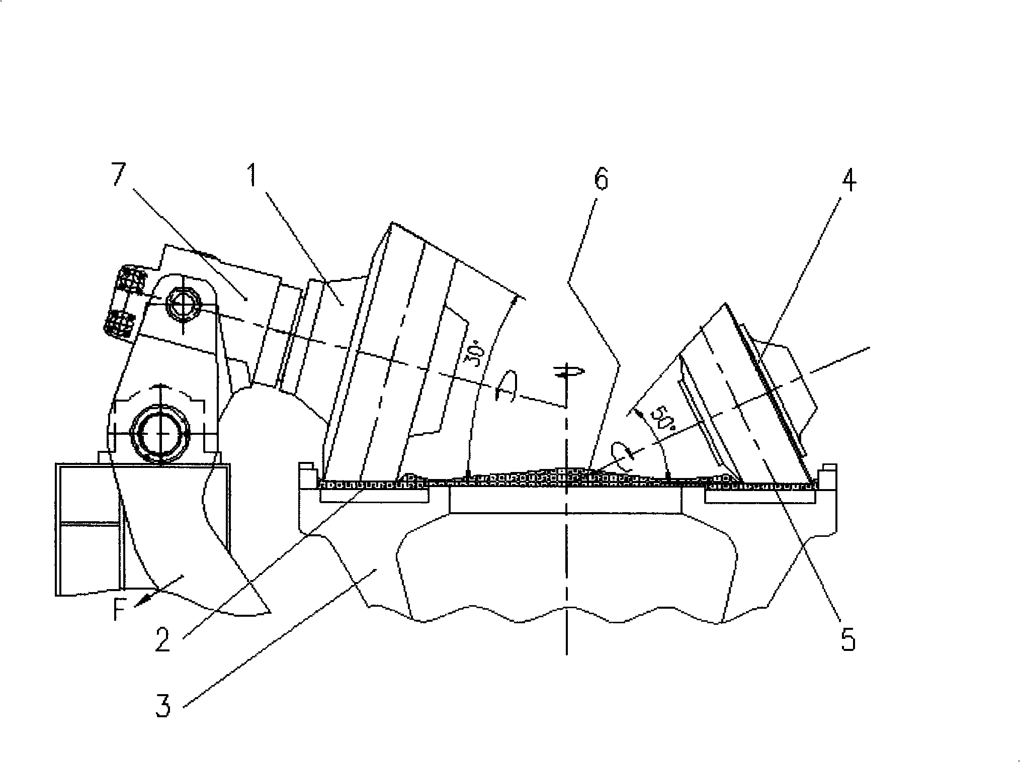 Method and apparatus for flattening, compacting and crushing material