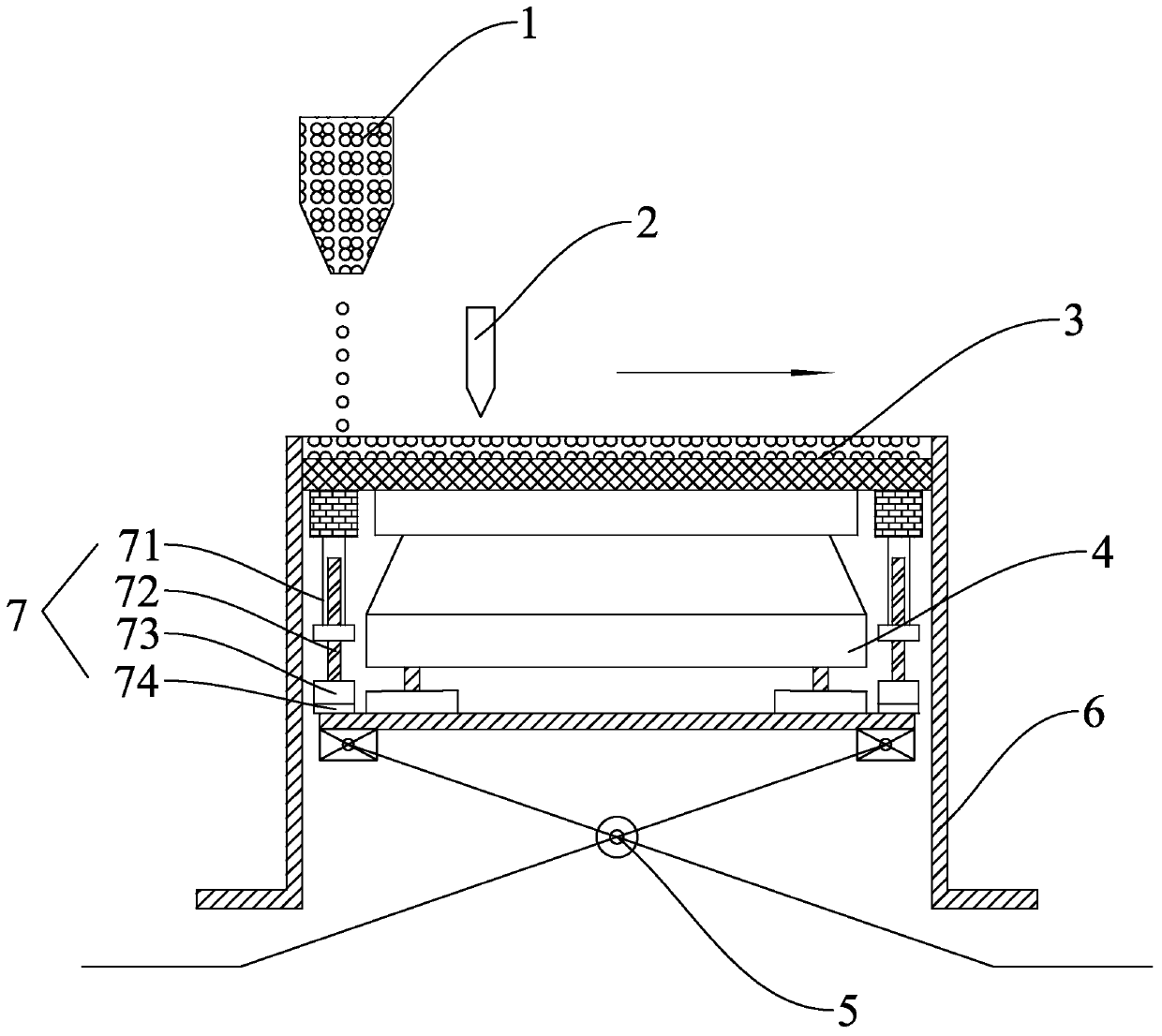 Detection equipment with powder fluidity characterization device