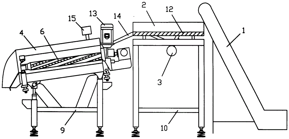 A bamboo shoot peeling machine