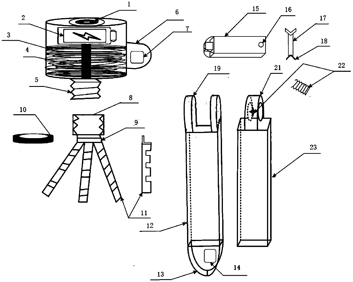 Electromagnetic semi-spherical gasket picking tool adjustable in opening diameter