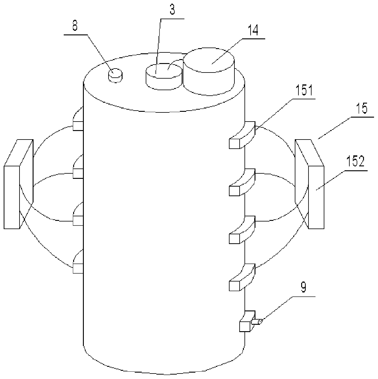 Method and device for photocatalytic degradation of organic pollutants in wastewater