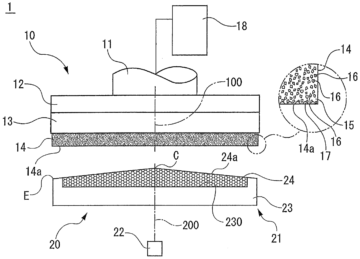 Holding surface grinding method