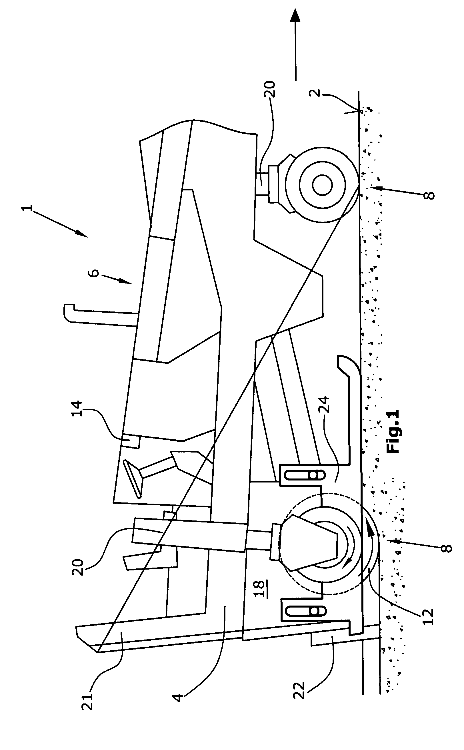 Automotive construction machine, as well as method for working ground surfaces