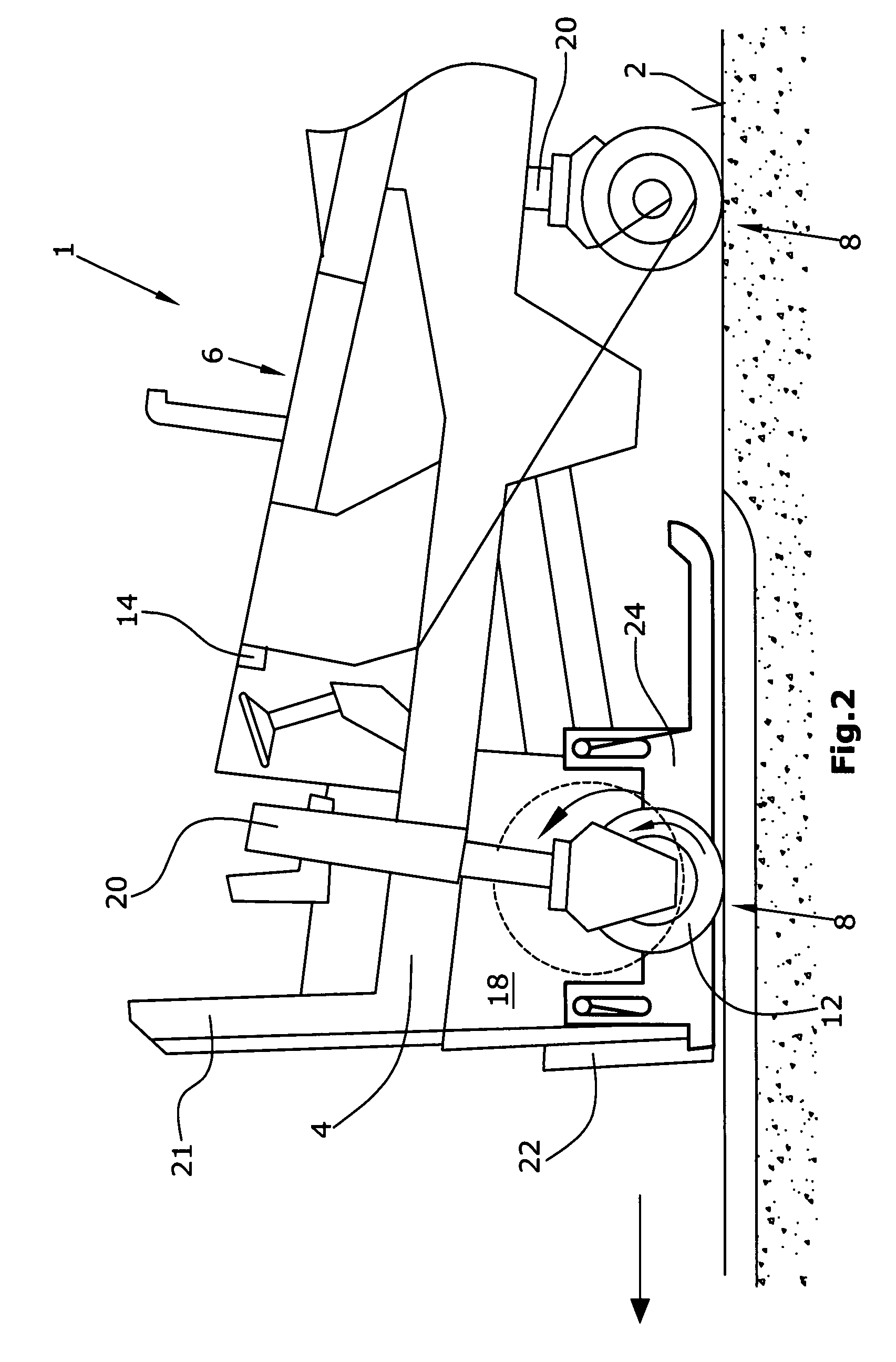 Automotive construction machine, as well as method for working ground surfaces