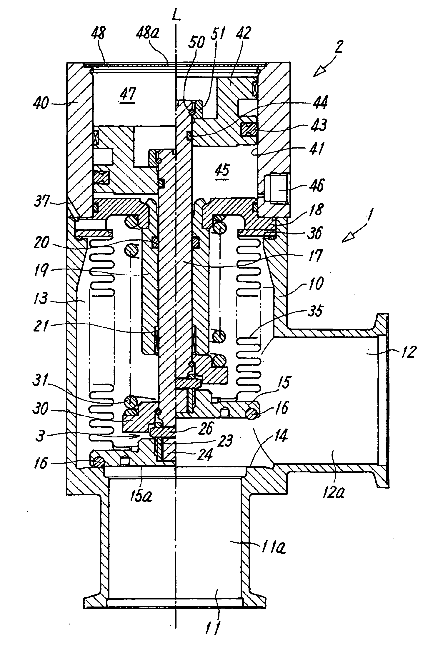 Vacuum regulating valve