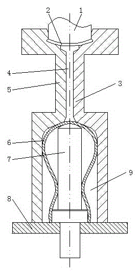 Mold for manufacturing goblet on presser