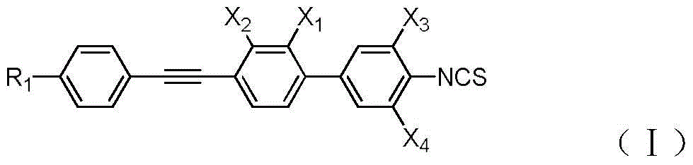 A liquid crystal compound with high birefringence and wide nematic phase temperature range and composition thereof