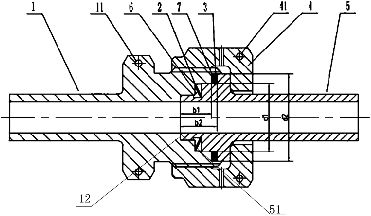 A reusable sealed connection structure