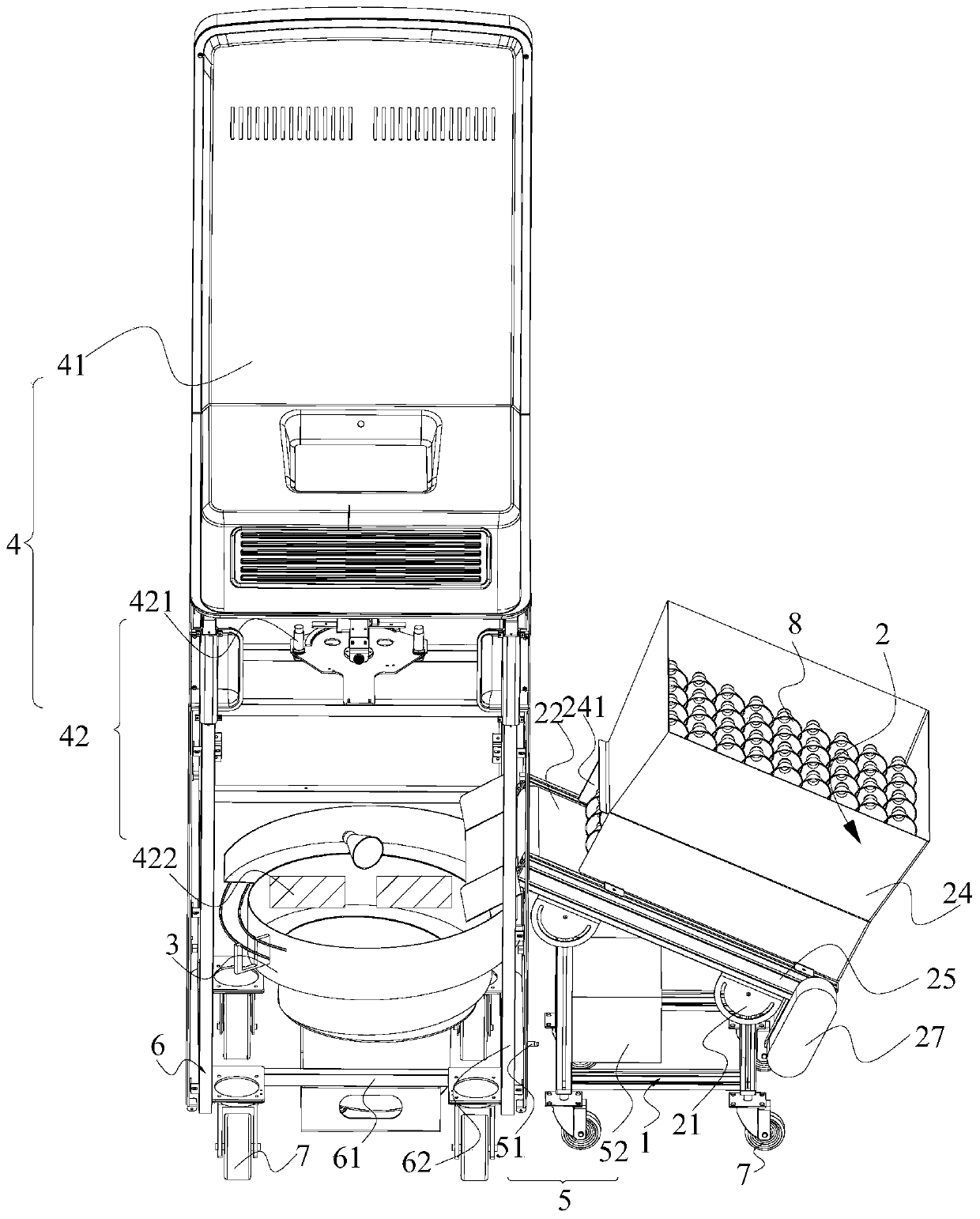 Automatic badminton feeding device and control method thereof