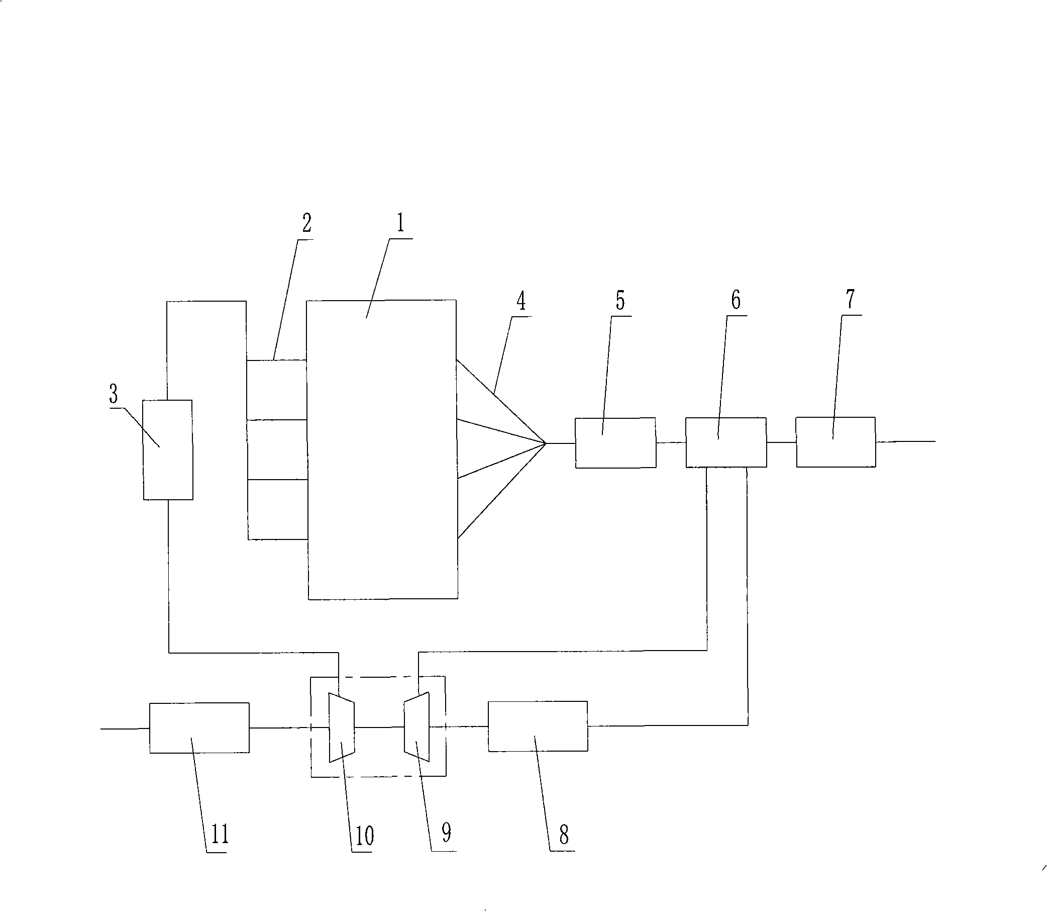 Internal combustion engine turbocharging system