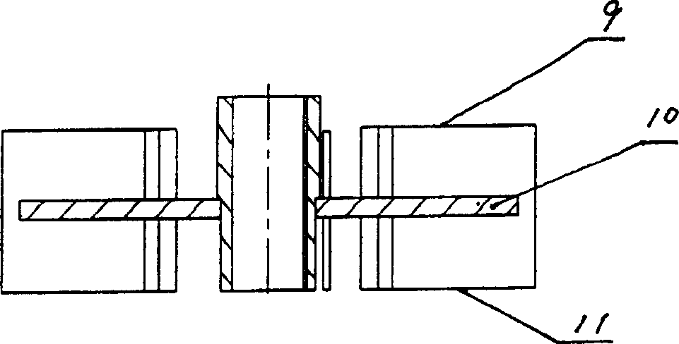 Air float machine through airbleed by using mechanism with two blades