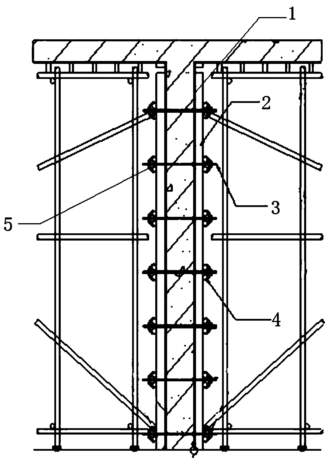 A formwork erecting method of a shear wall formwork system