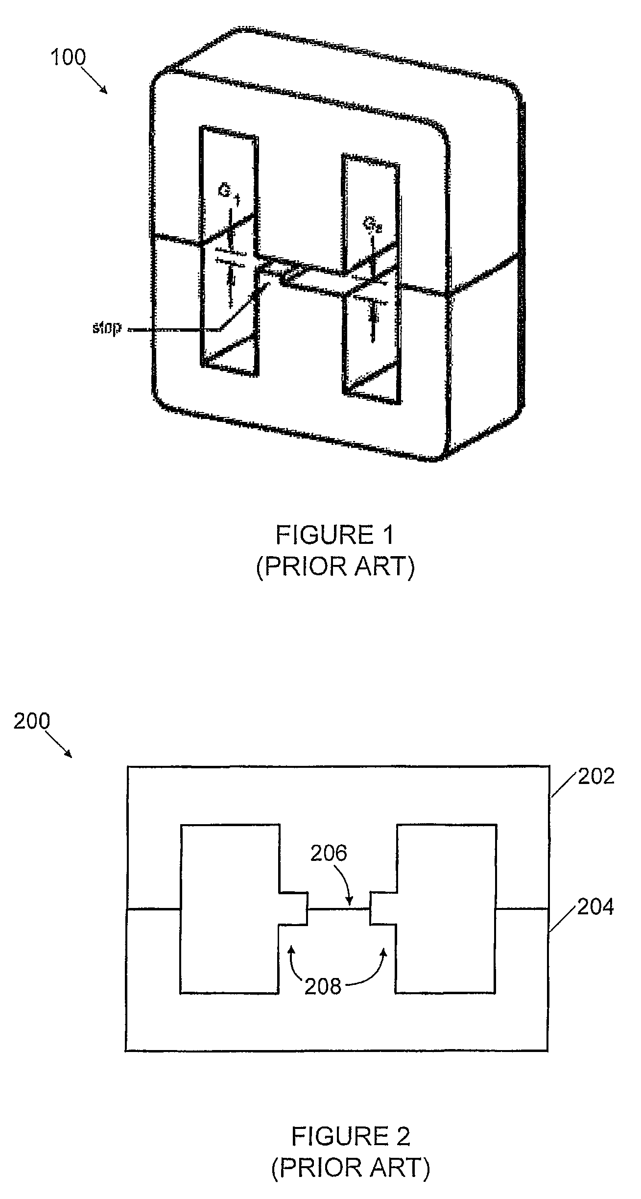 Crossed gap ferrite cores