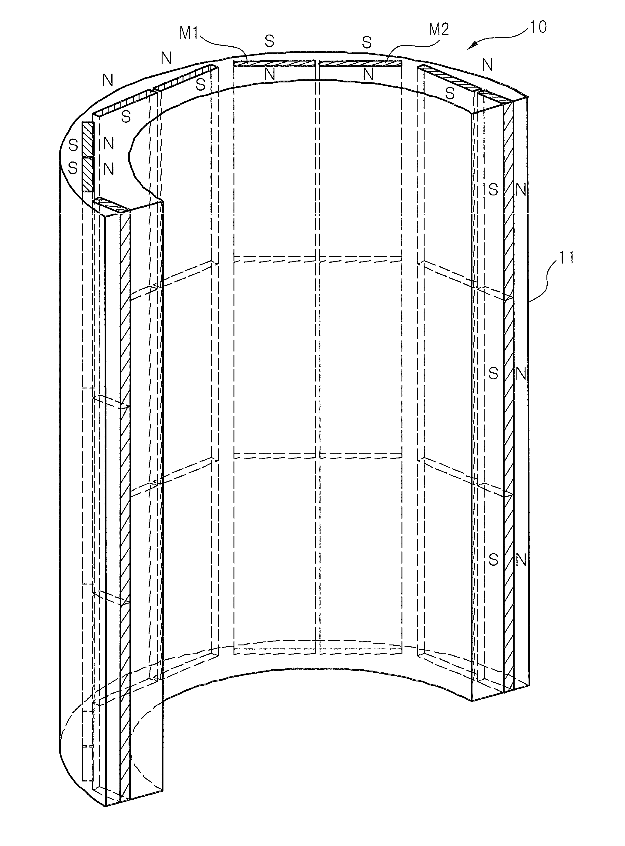 Rotor of permanent magnet synchronous motor, motor and machine tool