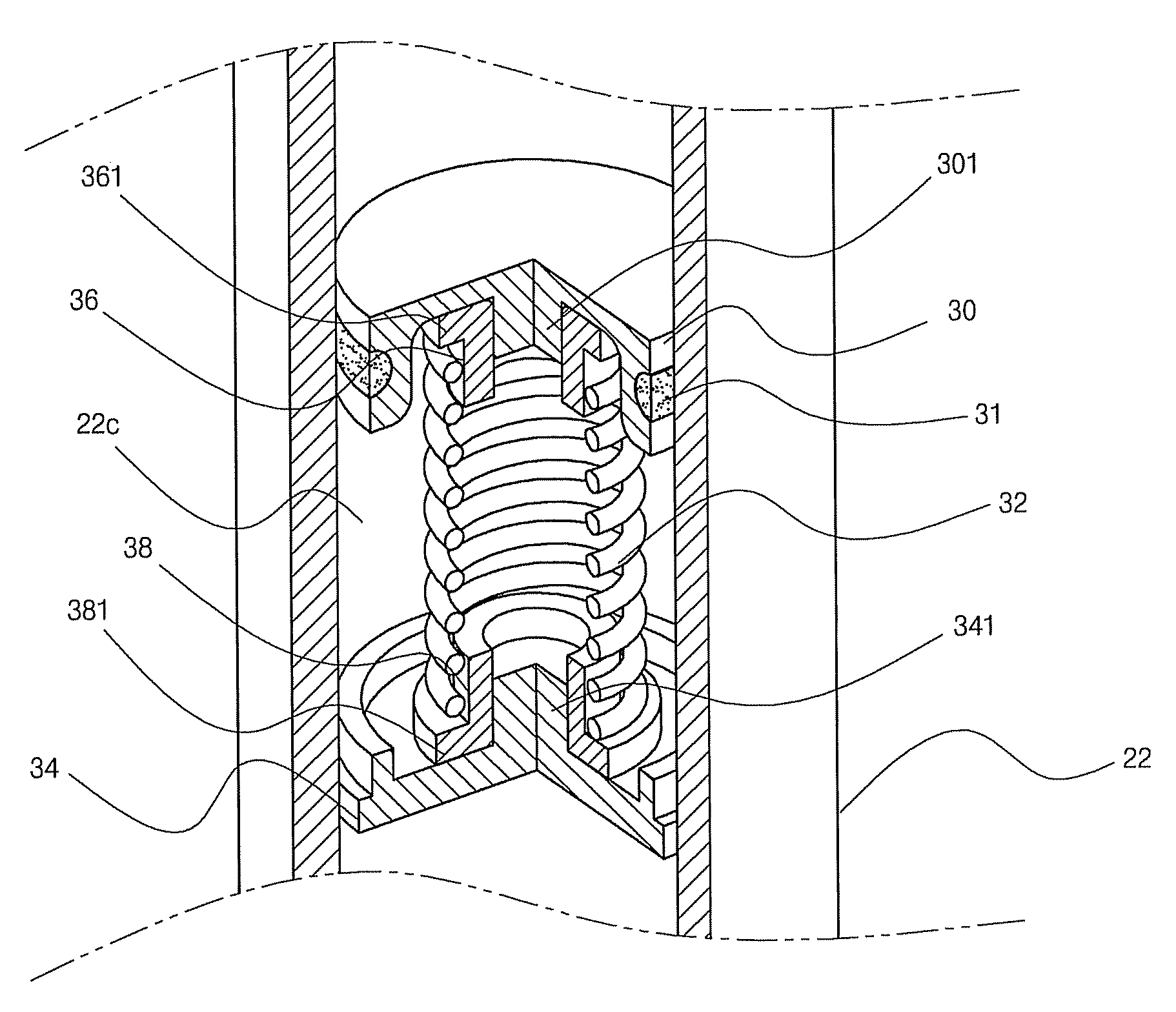 Damper for continuously variably adjusting damping force