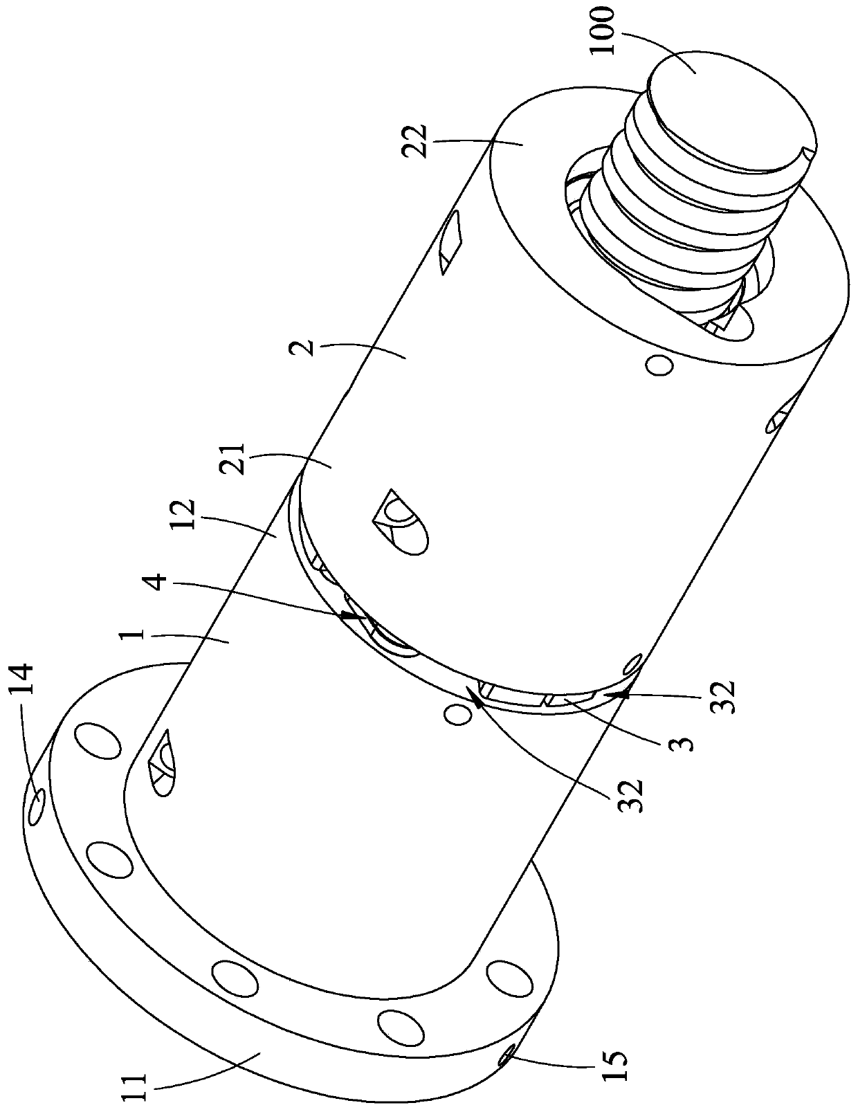 Double Nut Cooled Ball Screw