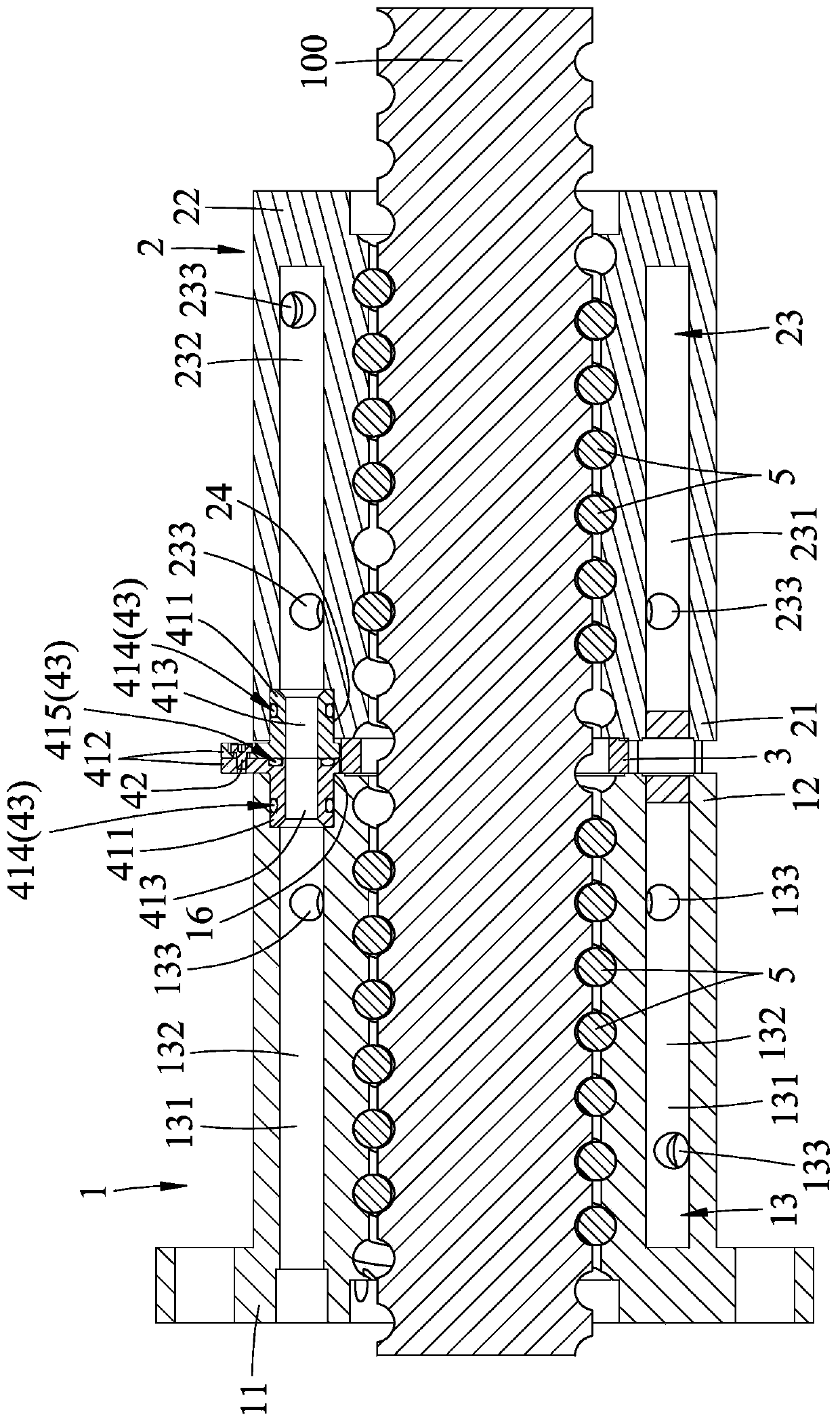 Double Nut Cooled Ball Screw