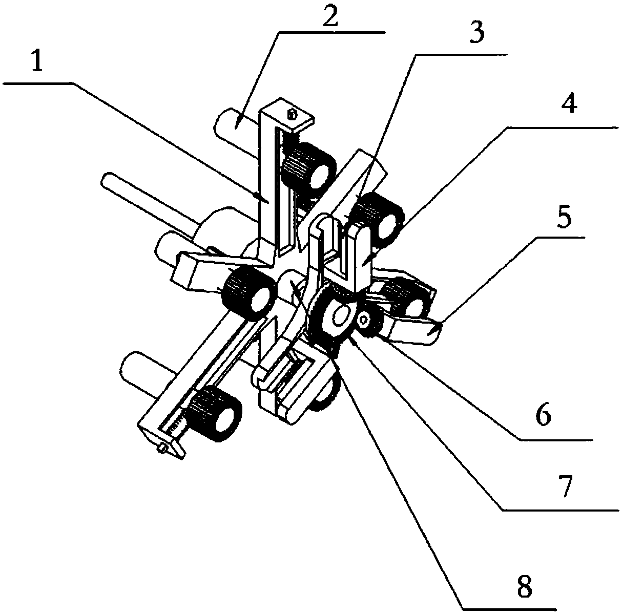 Device and method for machining end part of pipe fitting, and application