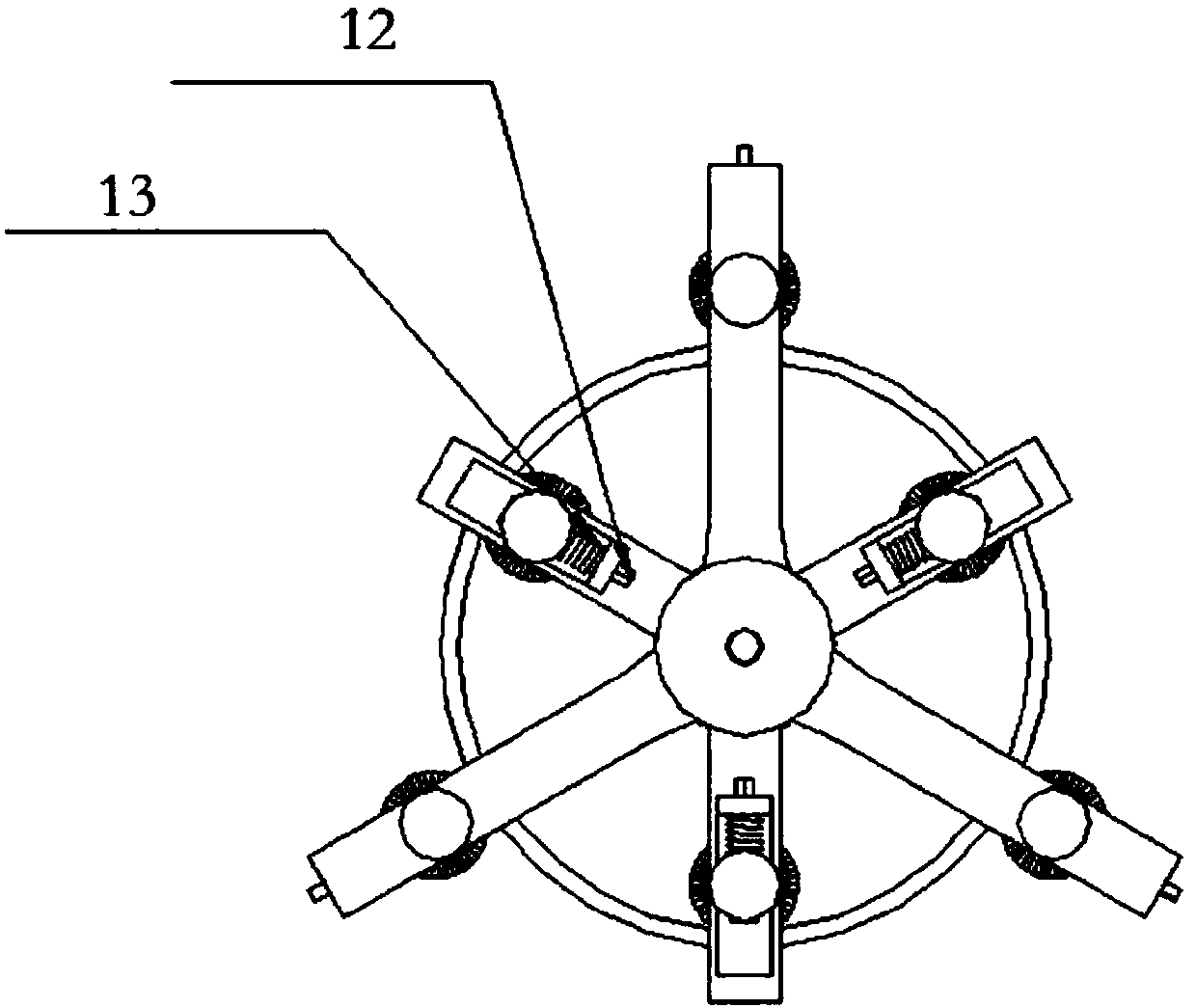 Device and method for machining end part of pipe fitting, and application