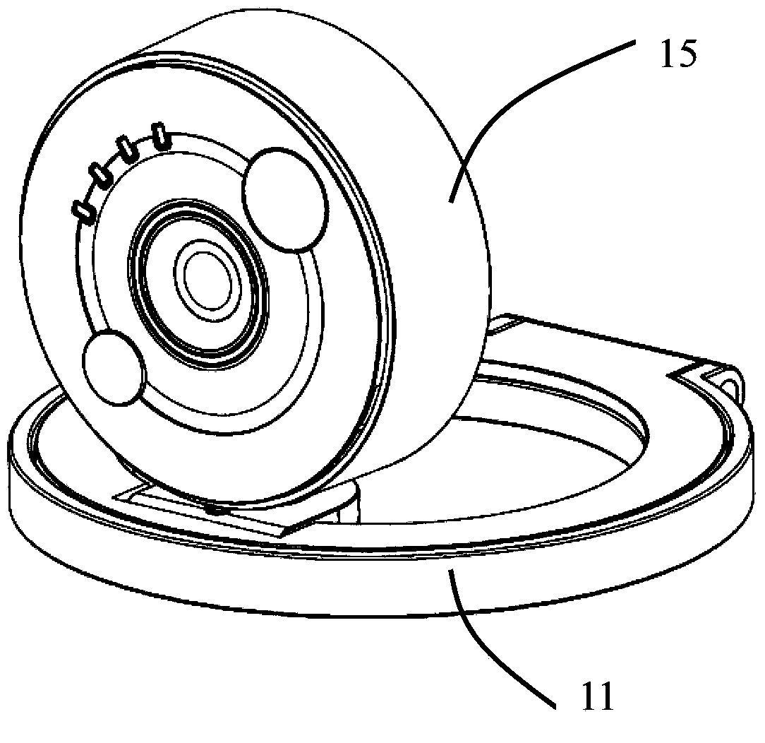 Camera device capable of being stored and folded