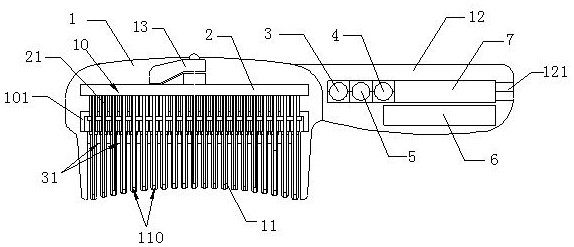 Multifunctional meridian massage comb