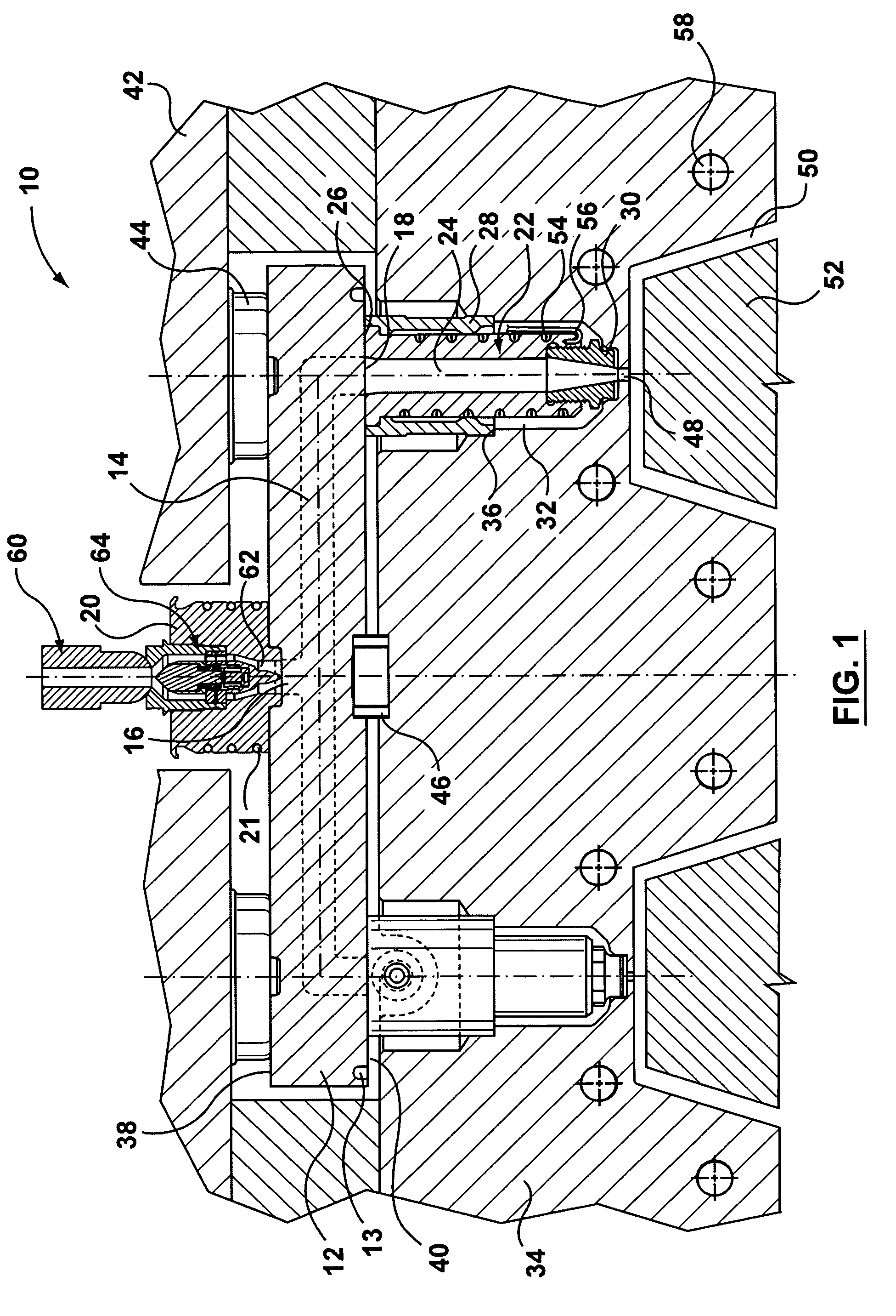 Anti-drool mechanism for a sprue bushing