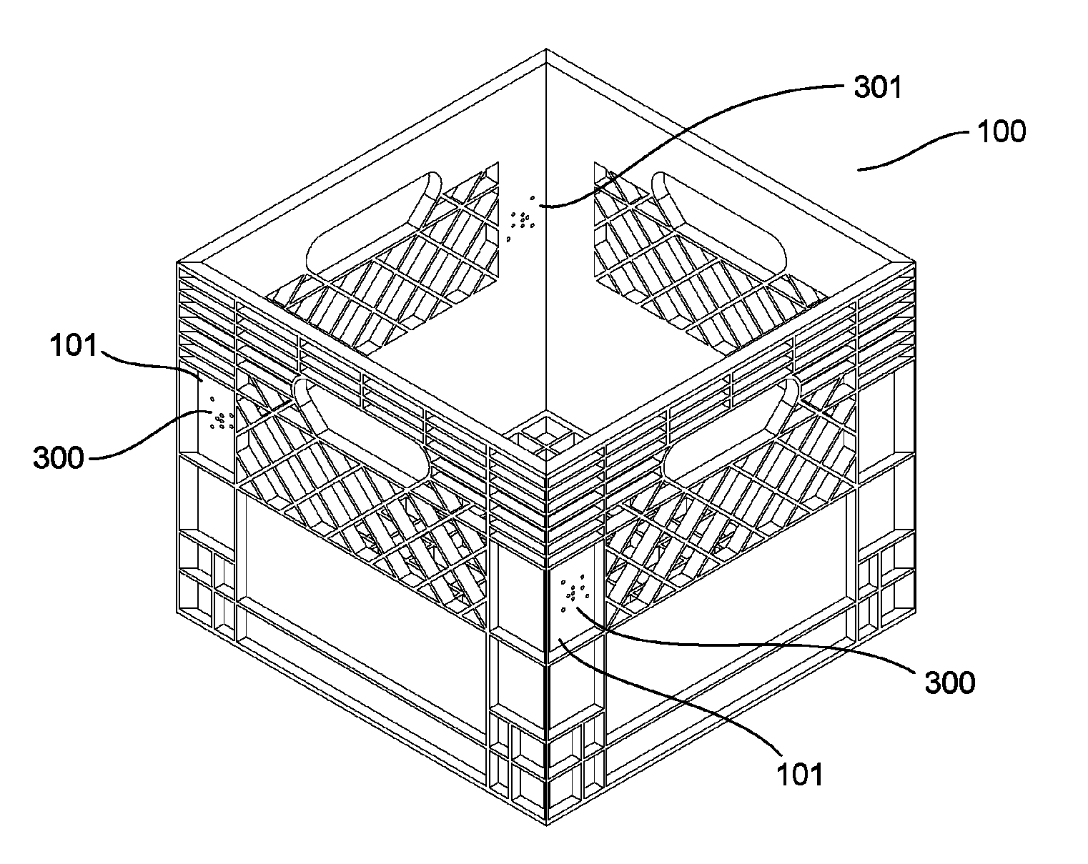 Method and system for identifying and tracking reusable packing crates