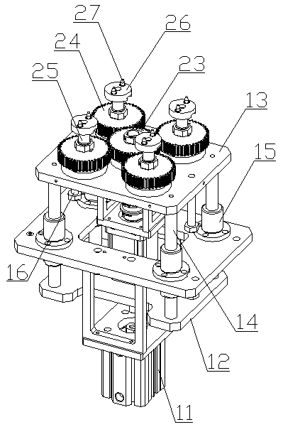 Synchronous jack-up and rotating device