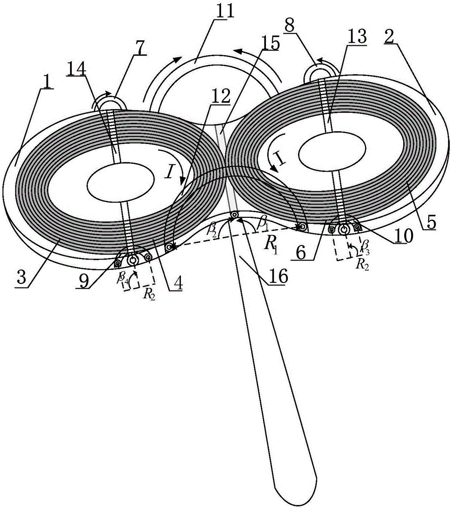 Magnetic stimulation coil fixing device with folded structure