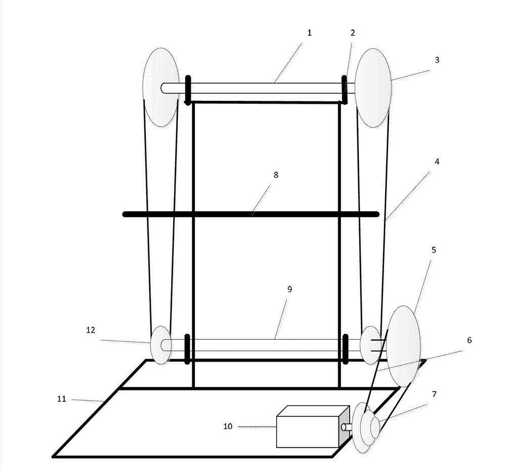 Power generation device for bench press trainer