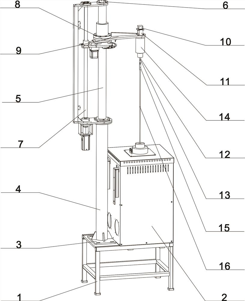 High-temperature viscosity tester for continuous casting covering slag