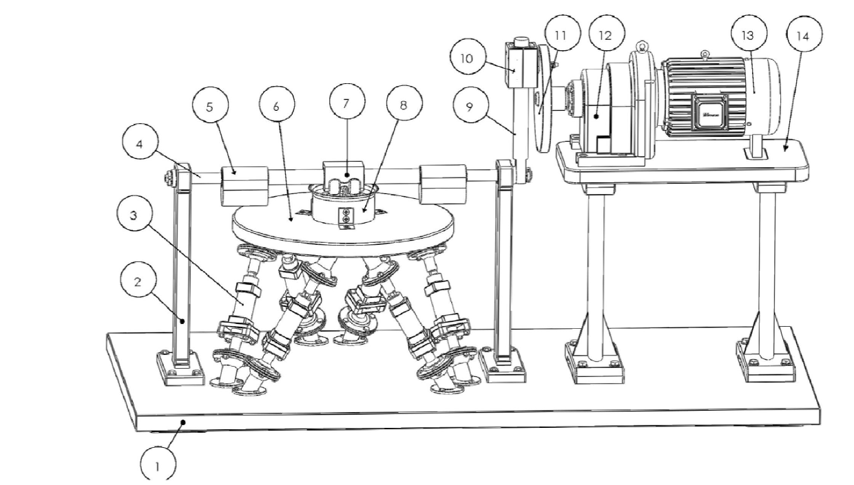 Six-degree-of-freedom parallel and oscillating guide bar mechanism combined knee-replacing prosthesis abrasion tester