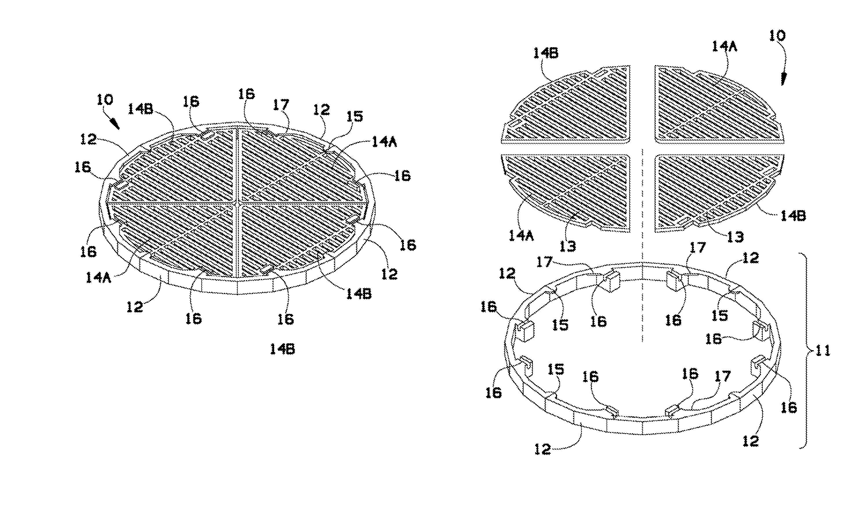 Modular-hinged grilling grate system