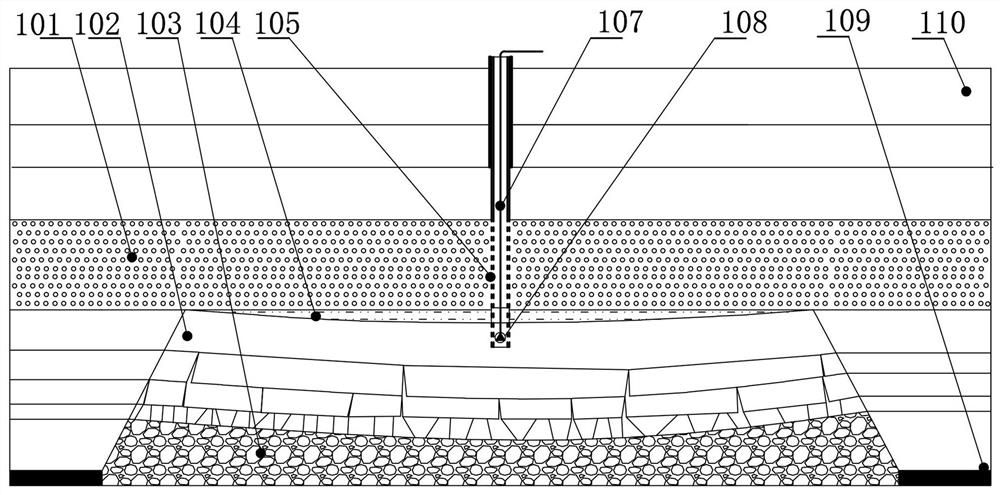 Overlying strata separation water pumping and draining structure and construction method