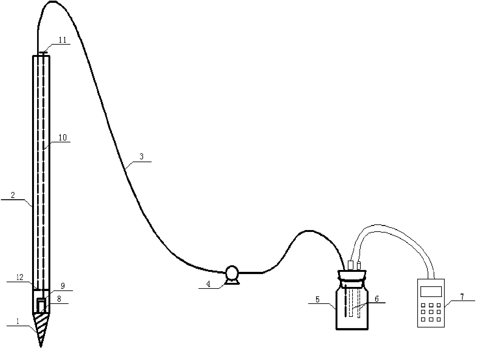 Sewage plant and recycled water plant in-situ sampling and on-line test device and operation method thereof