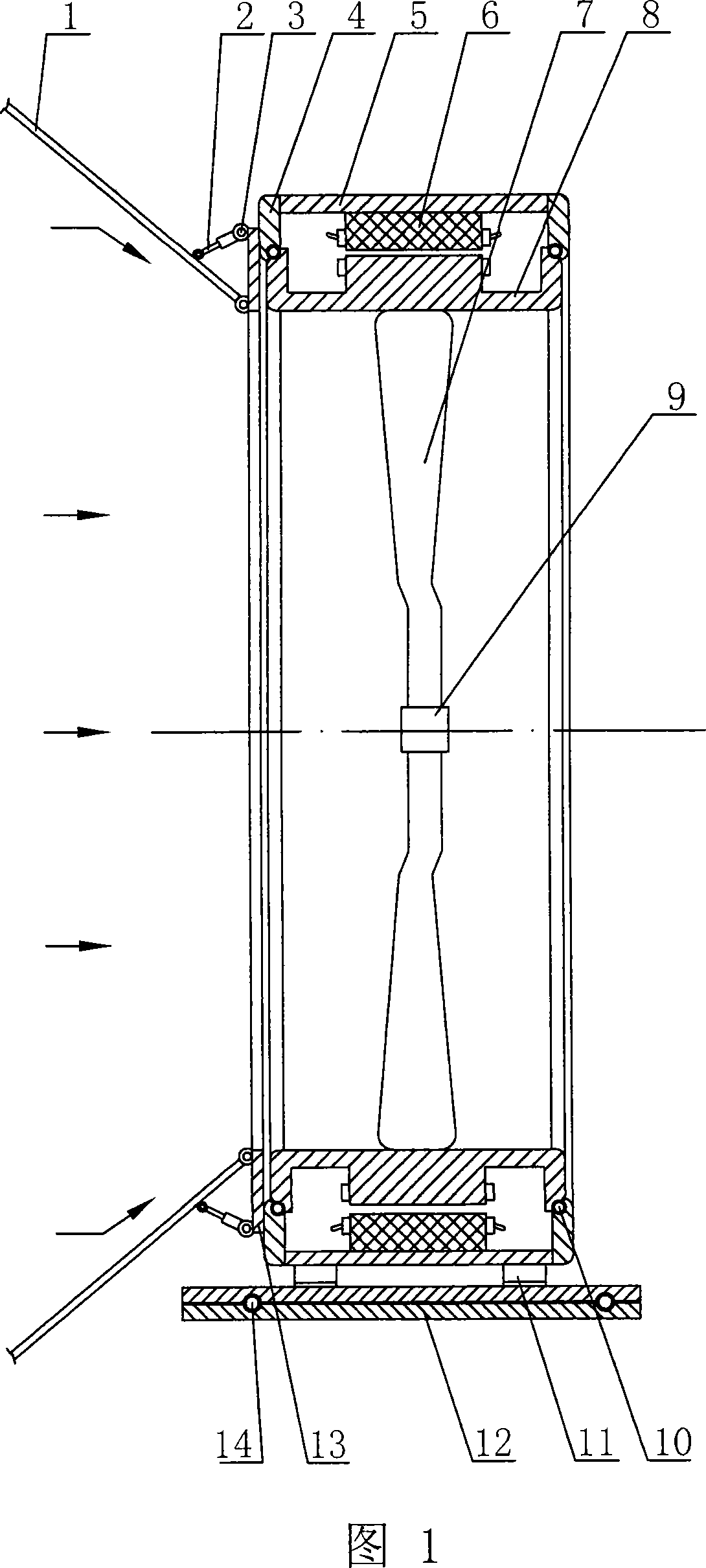 Wind tunnel type electricity generator