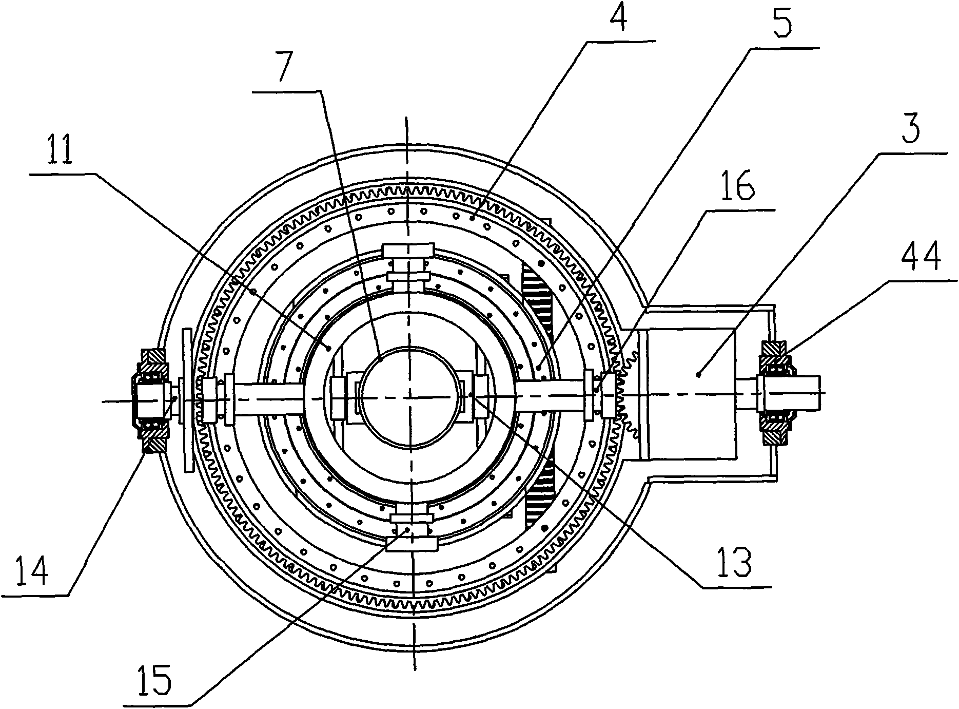 Bulk material distributing device