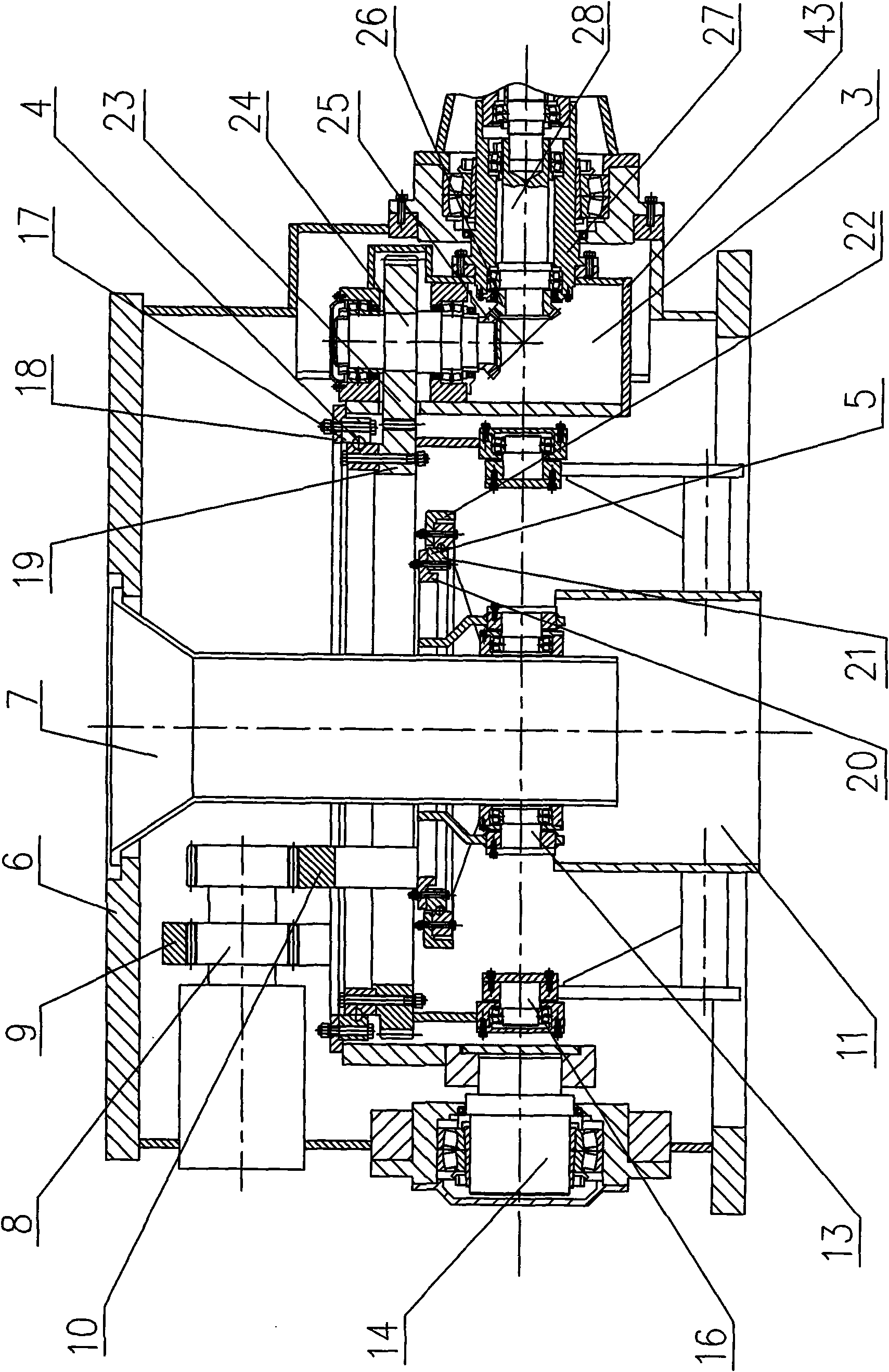 Bulk material distributing device