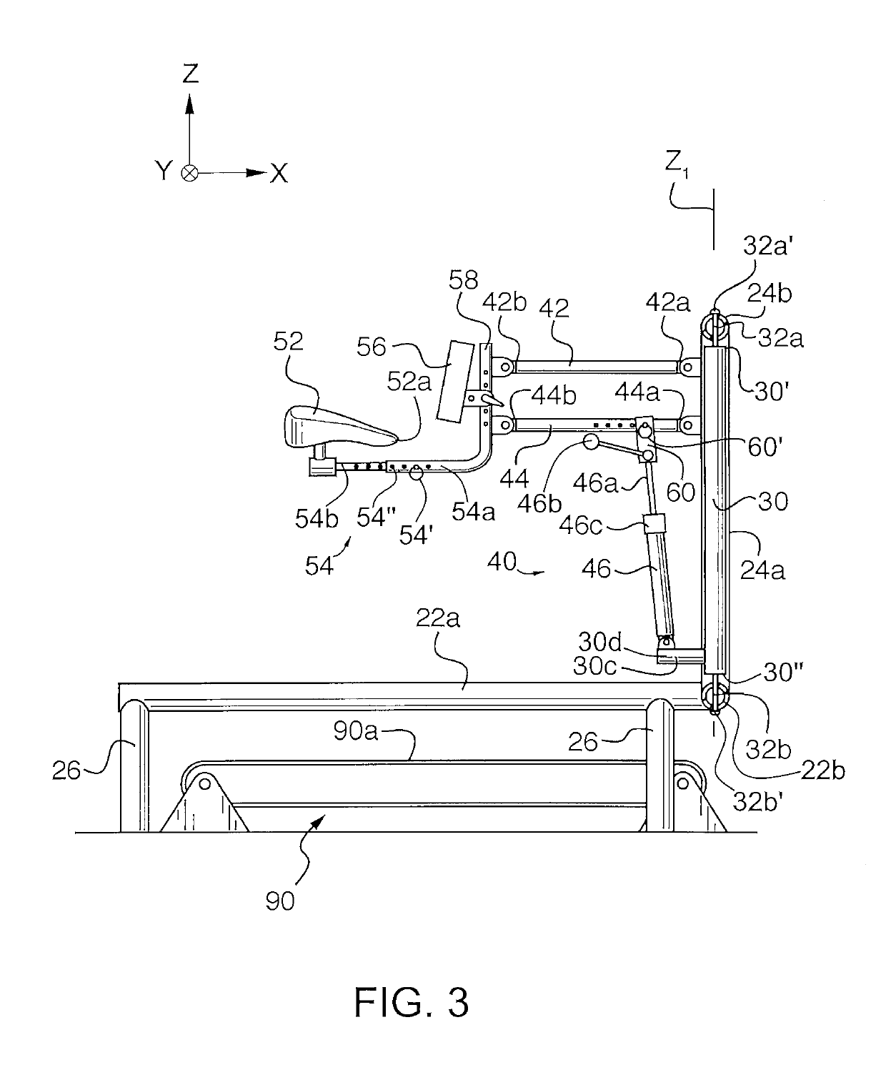 Gait training exercise and analysis systems for body support systems with adjustable user body weight force