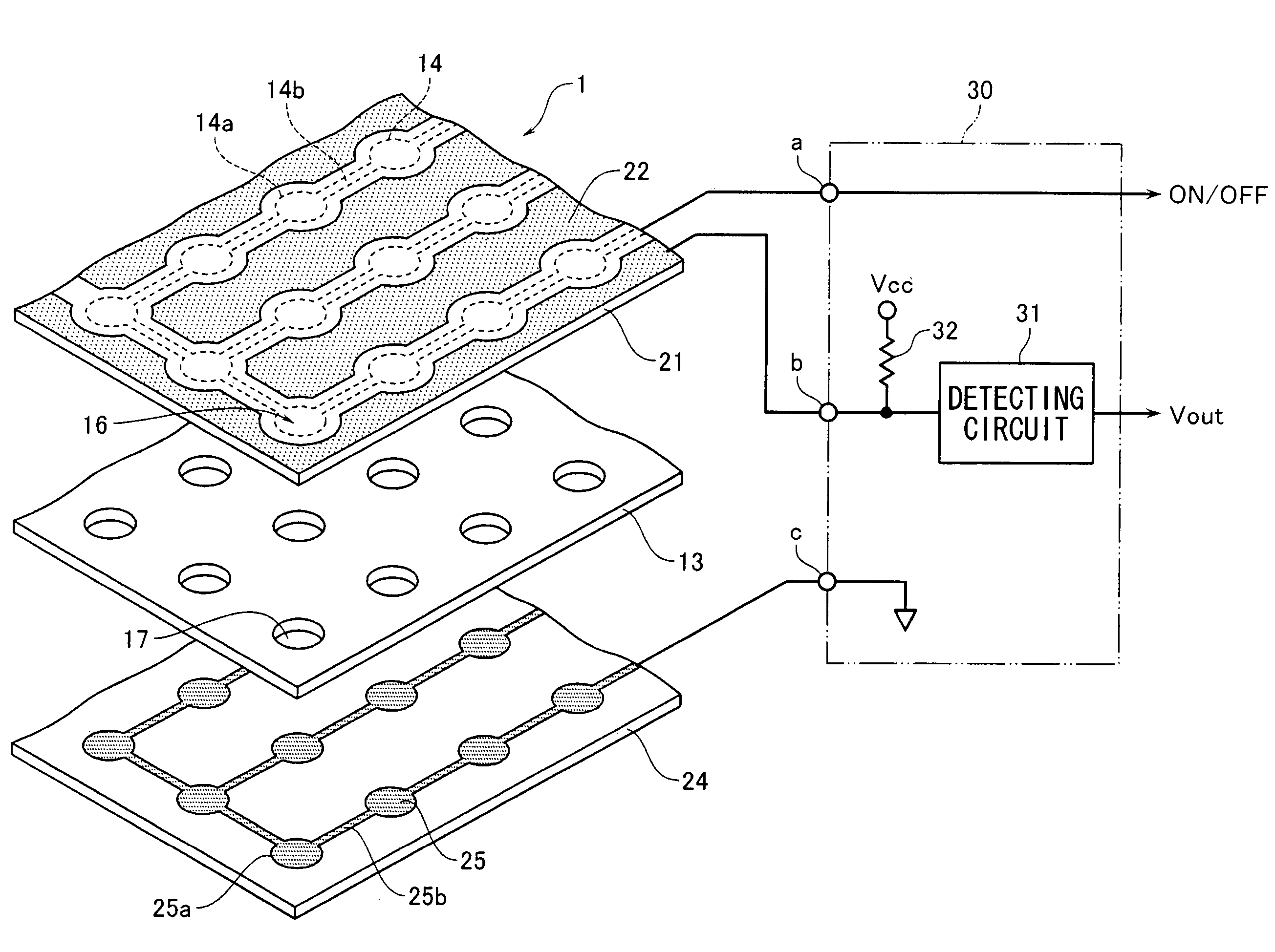 Hybrid sensor including electrostatic capacitance sensor