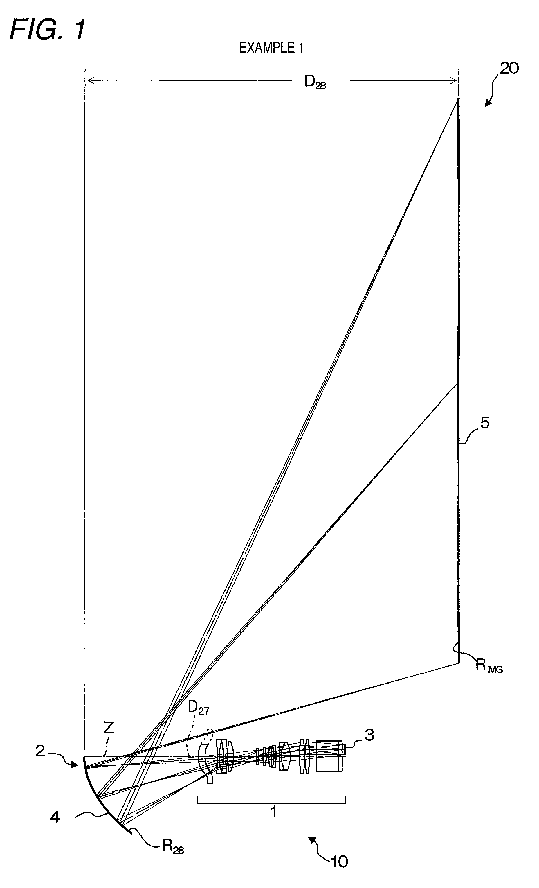 Projection optical system and projection type display using the same