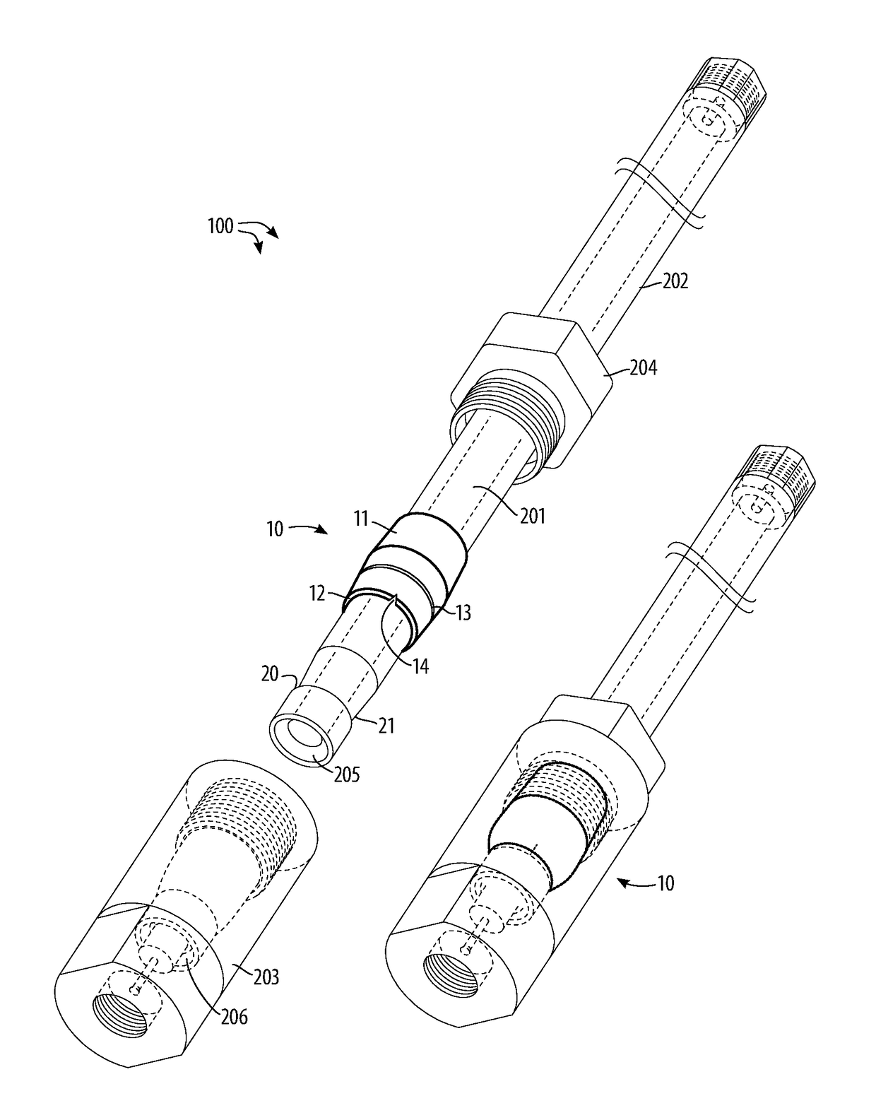 Tube-fitting-assembly ferrule