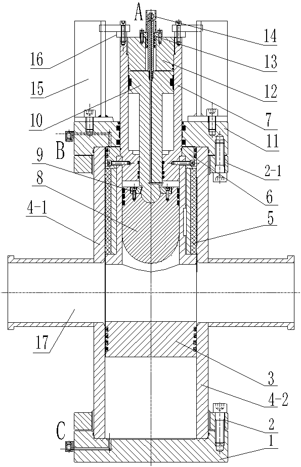 Pipe guaranteeing device for down-hole paste filling and control method