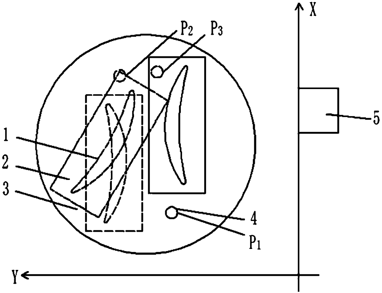 All-data measuring and splicing method and device for blade molded surface