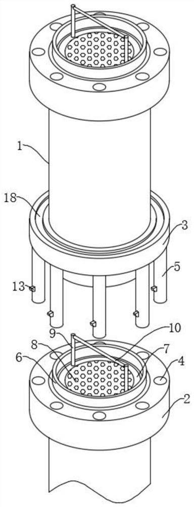 Construction waste treatment device with split type transfer mechanism for building construction