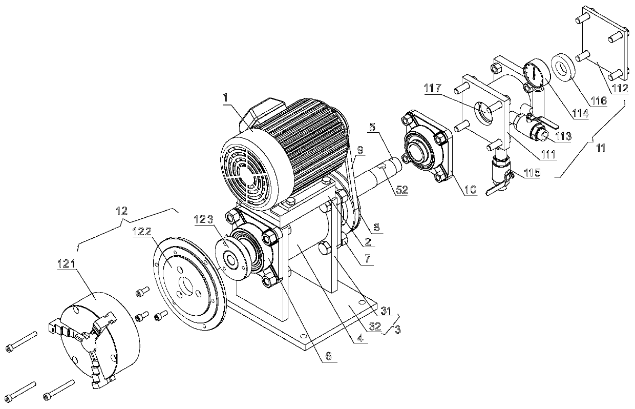 A metal wire drawing machine