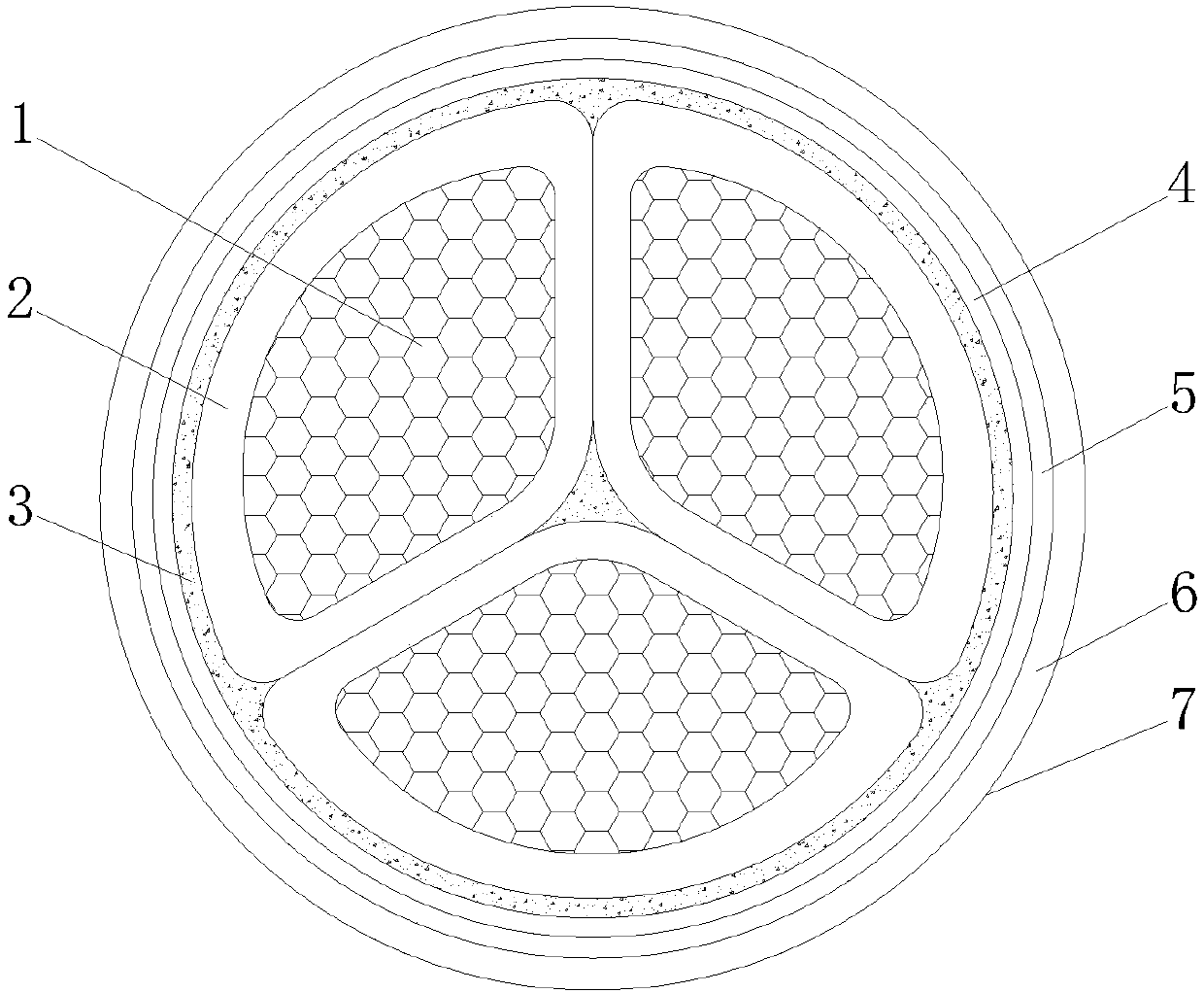 Metal inter-locked armored fireproof and dampproof power cable