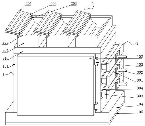 Steel stacking device for steel shearing machine processing