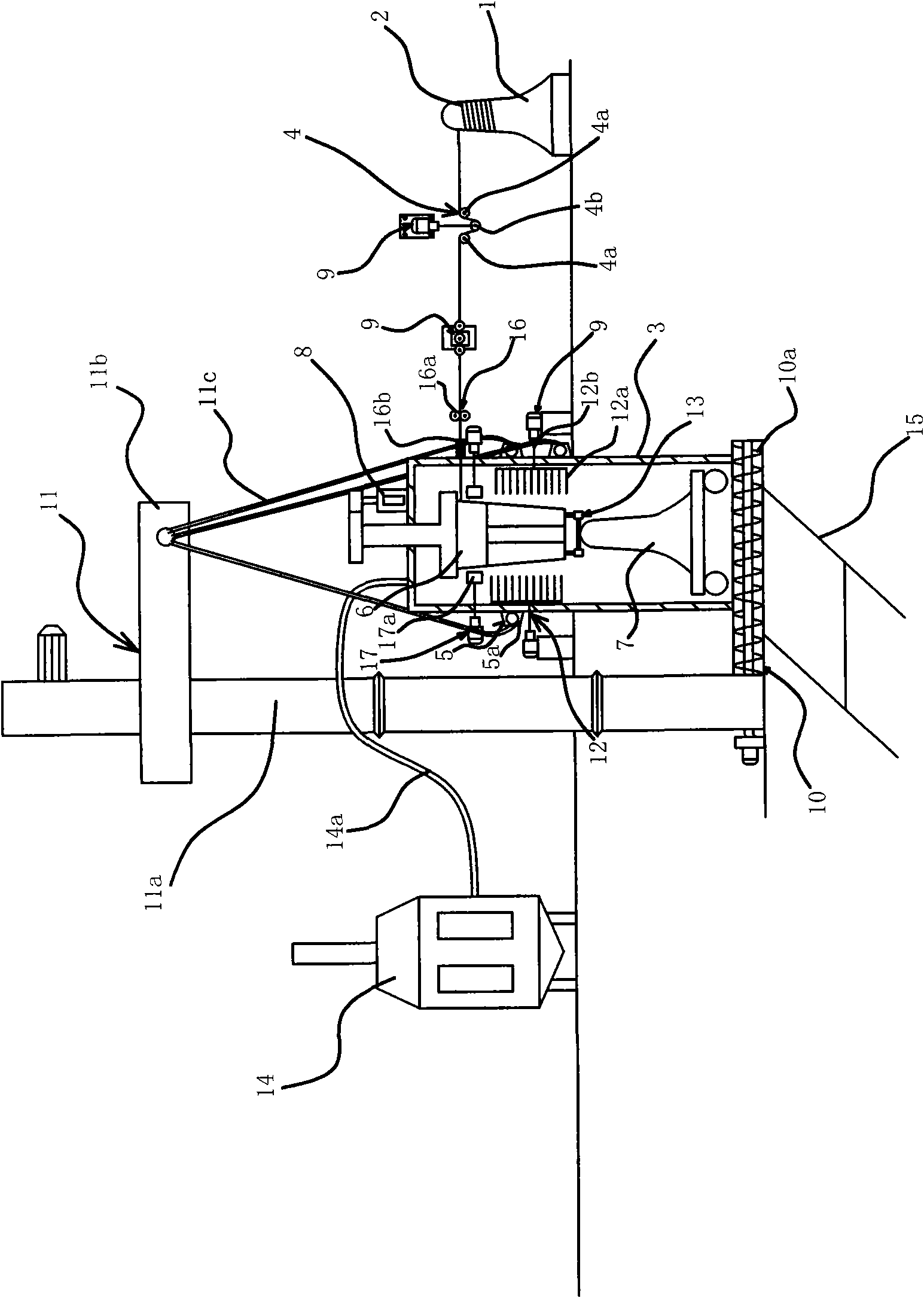 Wire rod rolled product surface processing device